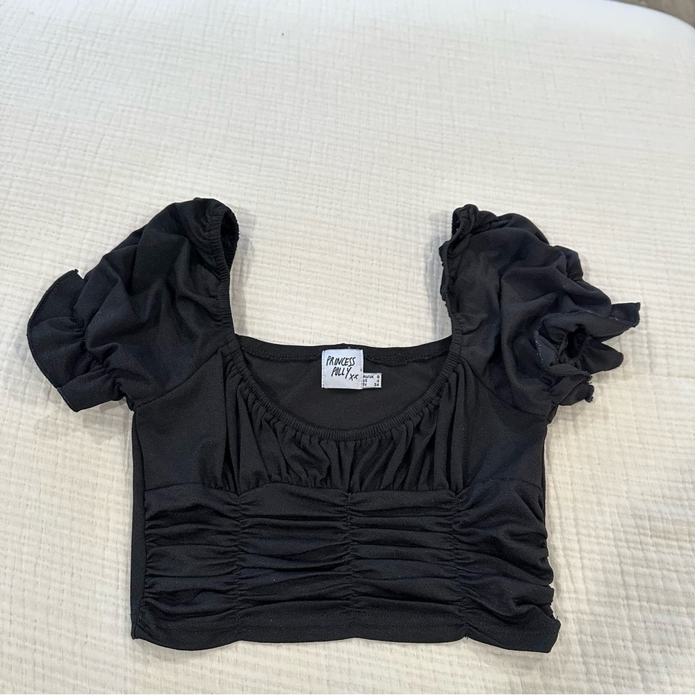 Princess Polly Black Crop